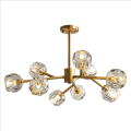 Luxury G9 Crystal Glass Brass Gold Ceiling Chandelier